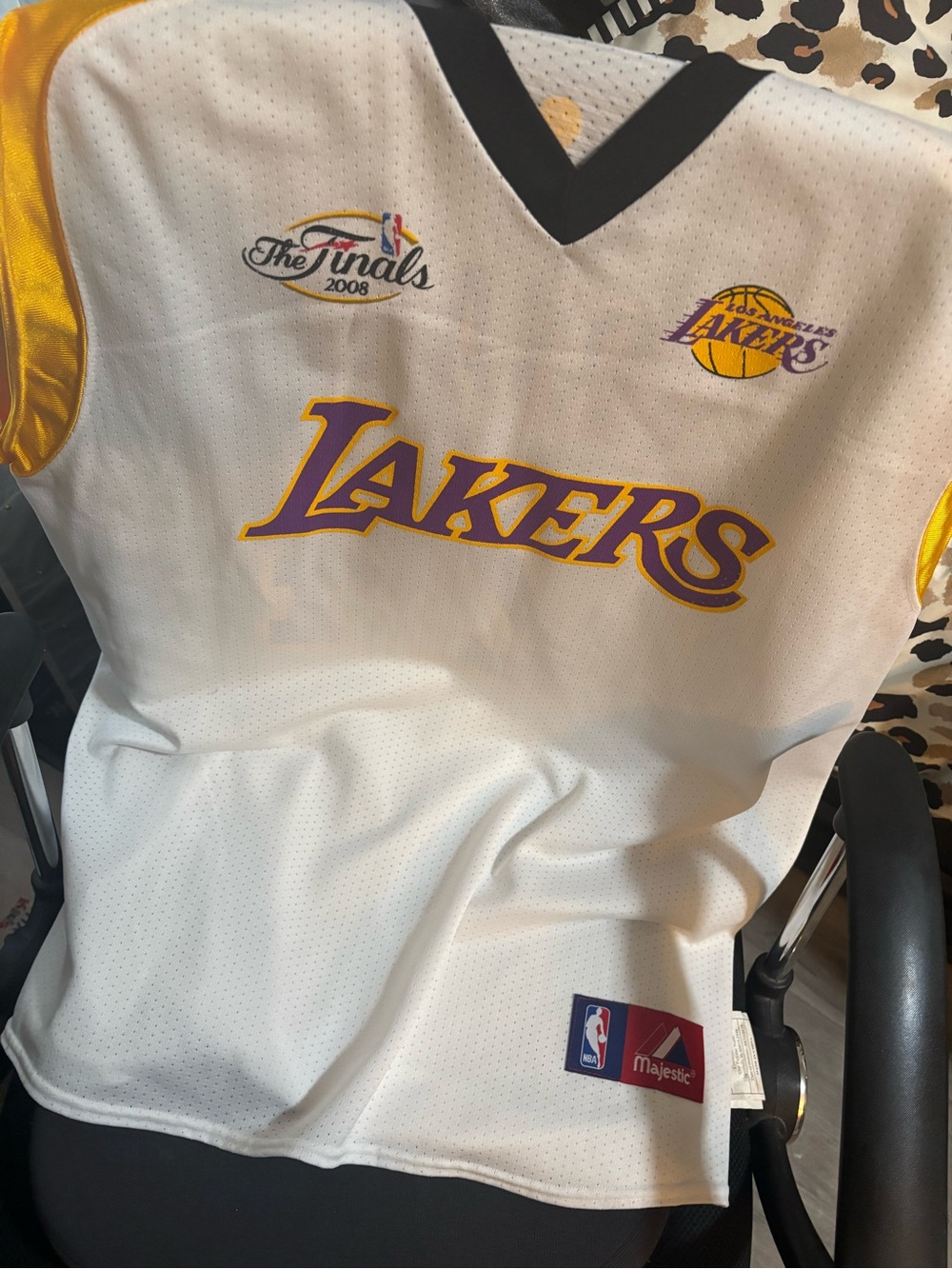 Los Angeles Lakers White & Purple NBA Finals Jersey - Majestic